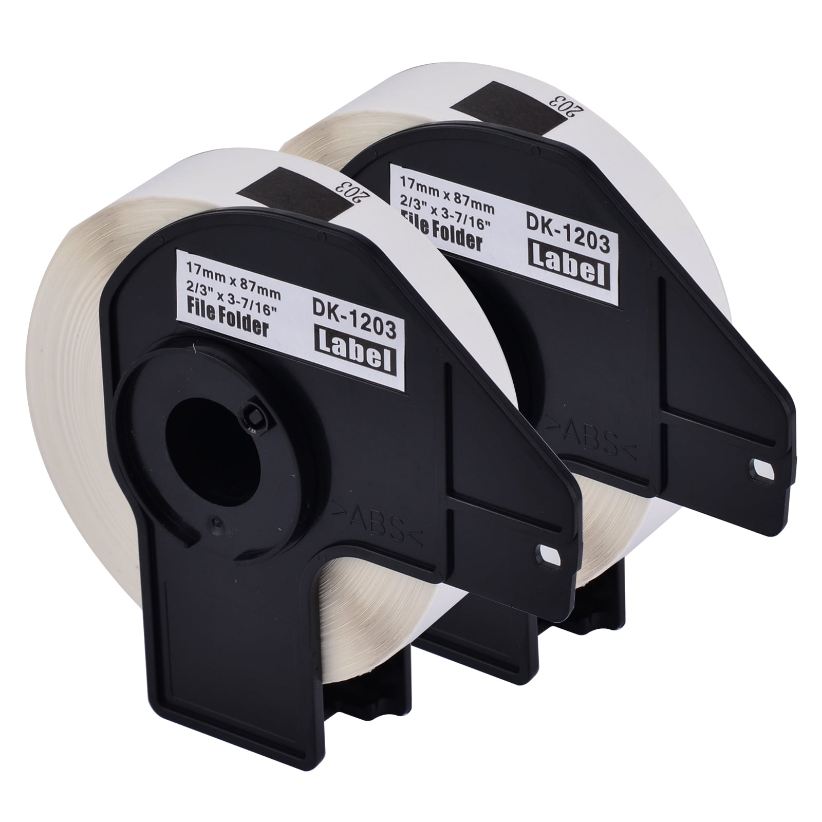 NineLeaf 2 Rolls Compatible for Brother DK-1203 0.66 in x 3.4 in Die ...
