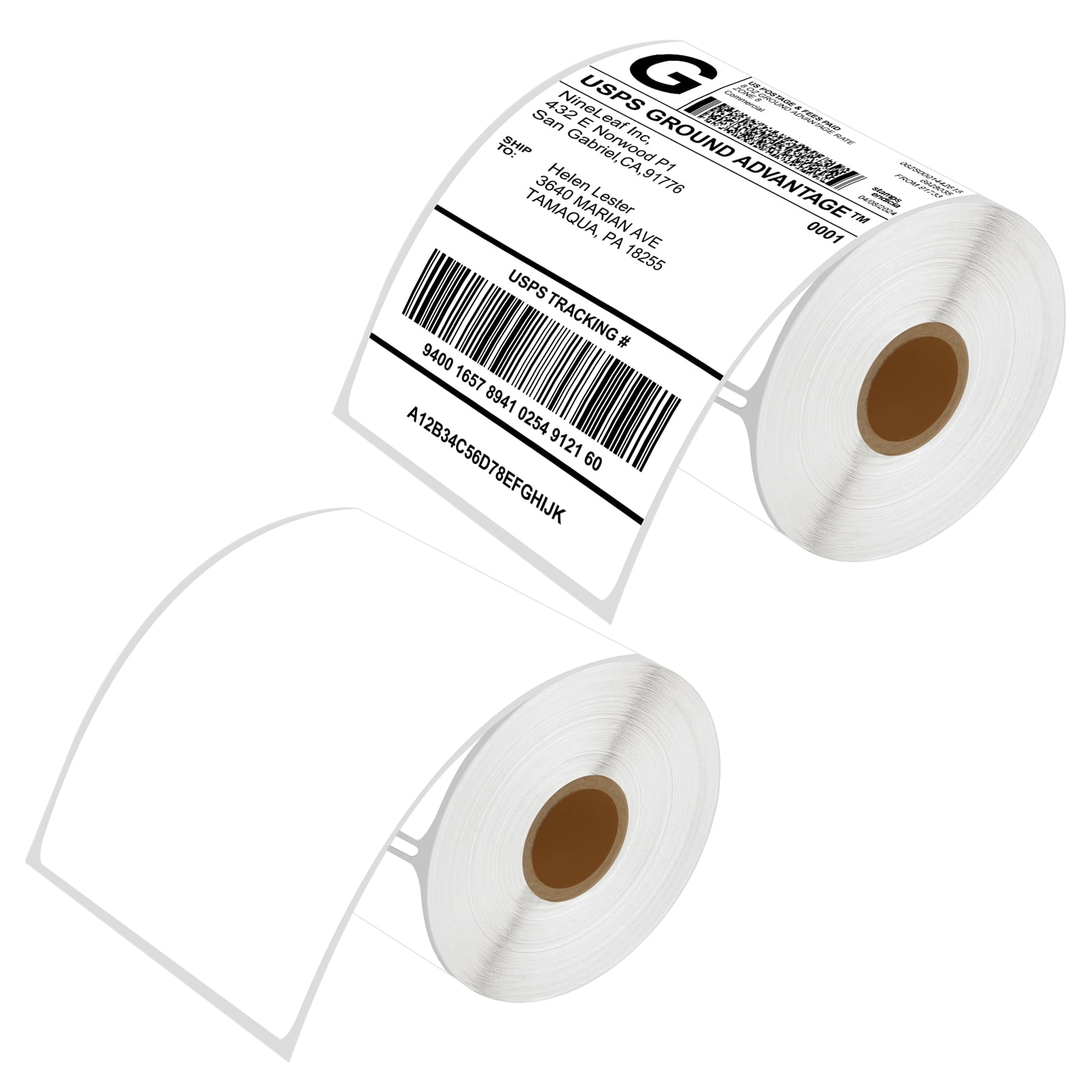 NineLeaf 2 Rolls Compatible for DYMO 1744907 4 in x 6 in Postage ...