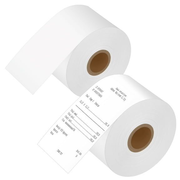 NineLeaf 2 Rolls Compatible for DYMO 30270 2-1/4 in x 249 ft Medium White Non-Adhesive Receipt Paper Continuous Labels