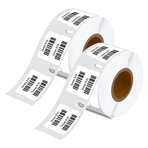 NineLeaf 2 Rolls Compatible for DYMO 30333 1/2 in x 1 in Extra Small 2-up Multipurpose Labels, 1000 Labels Per Roll
