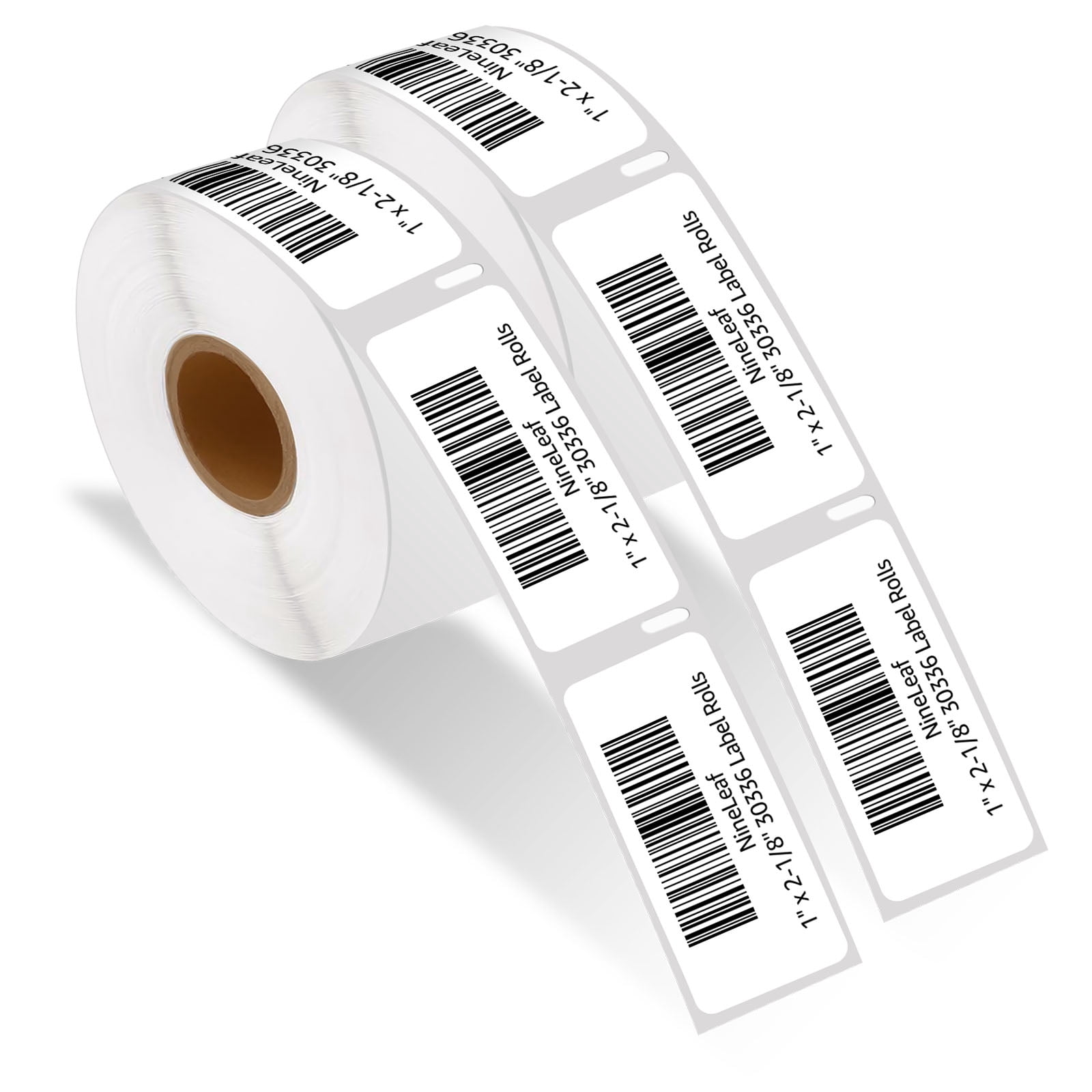 NineLeaf 2 Rolls Compatible for DYMO 30336 1 in x 2-1/8 in Shipping Address Barcode Direct Thermal Labels, 500 Labels Per Roll