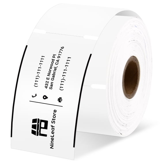 NineLeaf 20 Rolls ompatible for DYMO 30374 2 in x 3.5 in Non-Adhesive Business Appointment Card, 300 Label/Roll