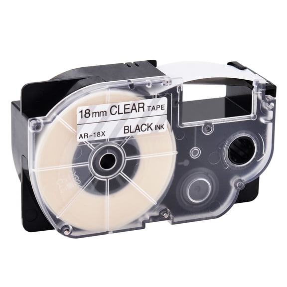 NineLeaf 20PK Compatible for XR-18X XR-18X2S XR18X 18mm 3/4" Black on Clear Label Tape for KL-750 KL-780 KL-820 KL-2000 KL-7000 KL-7200 KL-8100 Label Printer