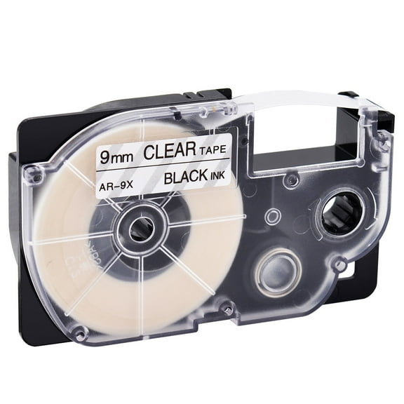 NineLeaf 20PK Compatible for XR-9X XR9X 9mm 3/8'' Black on Clear Label Tape for KL-750 KL-60 KL-100 KL-120 KL-430 KL-780 KL-7200 Label Printer