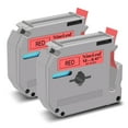 thumbnail image 1 of NineLeaf 2PK Compatible for Brother P-touch M-K431 M-K431s M431 1/2" 12mm Black on Red Label Maker Tape Refills for PT-45m PT-65 PT-70bm, 1 of 6