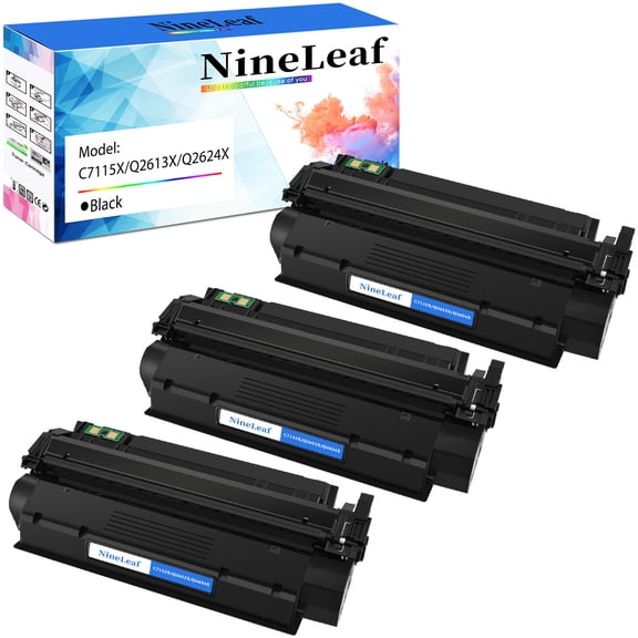 NineLeaf 3-Pack 24X Q2624X Compatible Toner Cartridge Replacement for HP 24X Black Toner Cartridge to use for Laserjet 1000 1200 1220 1330 3300 3310 3320 3330 3380 1300 1300n 1300xi 1300t Printer Ink