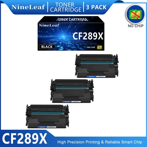 NineLeaf 3-Pack 89X CF289X Compatible Toner Cartridge Replacement for HP 89X Black Toner Cartridge to use for Enterprise M507 M507n M507dn M507x MFP M528f M528dn M528c M528z Printer Ink