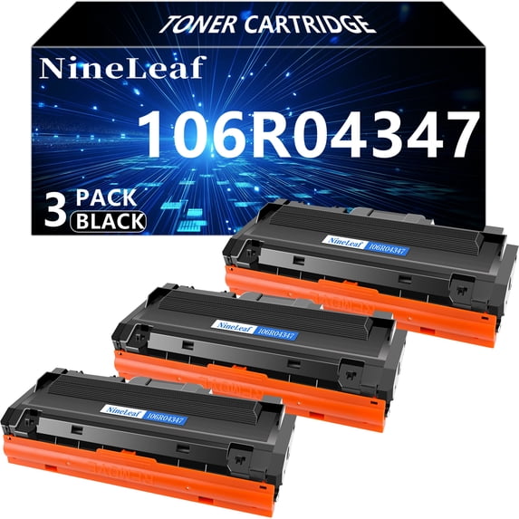 NineLeaf 3-Pack B205 B210 B215 Compatible Toner Cartridge Replacement for Xerox 106R04347 106R04346 use for B205NI B205MFP B210DNI B215DNI B215MFP Laser Printer