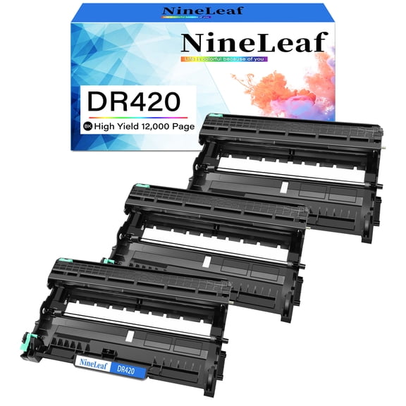 NineLeaf 3 Pack DR420 Drum Compatible Drum Unit Replacement for Brother DR-420 Drum use with HL-2230 HL2240 MFC-7360N MFC-7860DW DCP-7065DN Laser Printer