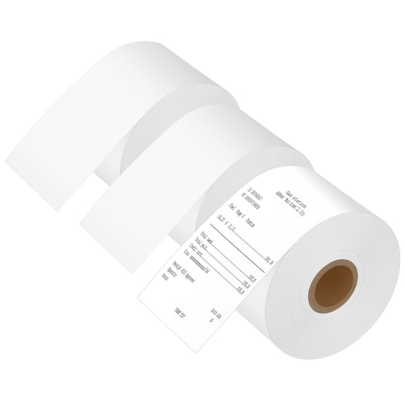 NineLeaf 3 Rolls Compatible for DYMO 30270 2-1/4 in x 249 ft Medium White Non-Adhesive Receipt Paper Continuous Labels
