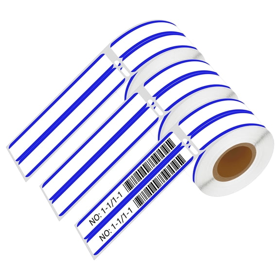 NineLeaf 3 Rolls Compatible for DYMO 30275 9/16 in x 3-7/16 in White w/Blue Stripe 2 up File Folder Labels, 260 Labels Per Roll