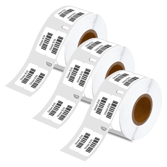 NineLeaf 3 Rolls Compatible for DYMO 30333 1/2 in x 1 in Extra Small 2-up Multipurpose Labels, 1000 Labels Per Roll
