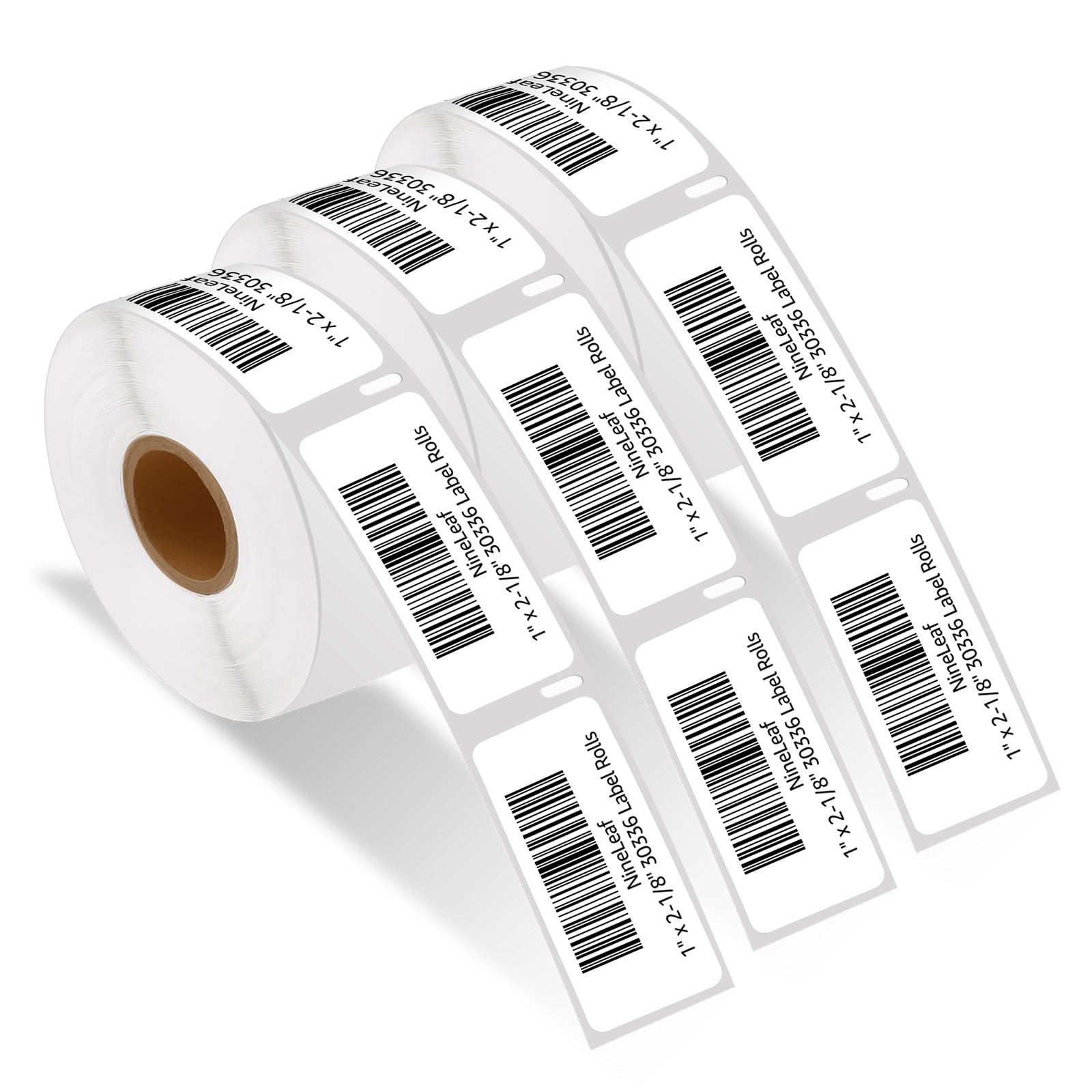 NineLeaf 3 Rolls Compatible for DYMO 30336 1 in x 2-1/8 in Shipping Address Barcode Direct Thermal Labels, 500 Labels Per Roll