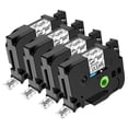 thumbnail image 1 of NineLeaf 4 Pack Compatible for Brother P-touch TZe-151 TZe151 TZ-151 TZ151 24mm 1 Inch Black on Clear Laminated Label Tape 0.94" x 26.2 ft, 1 of 7