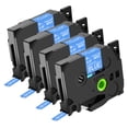 thumbnail image 1 of NineLeaf 4 Pack Compatible for Brother P-touch TZe-525 TZe525 TZ-525 TZ525 9mm 3/8'' White on Blue Laminated TZe TZ Label Tape 0.35" x 26.2ft, 1 of 7