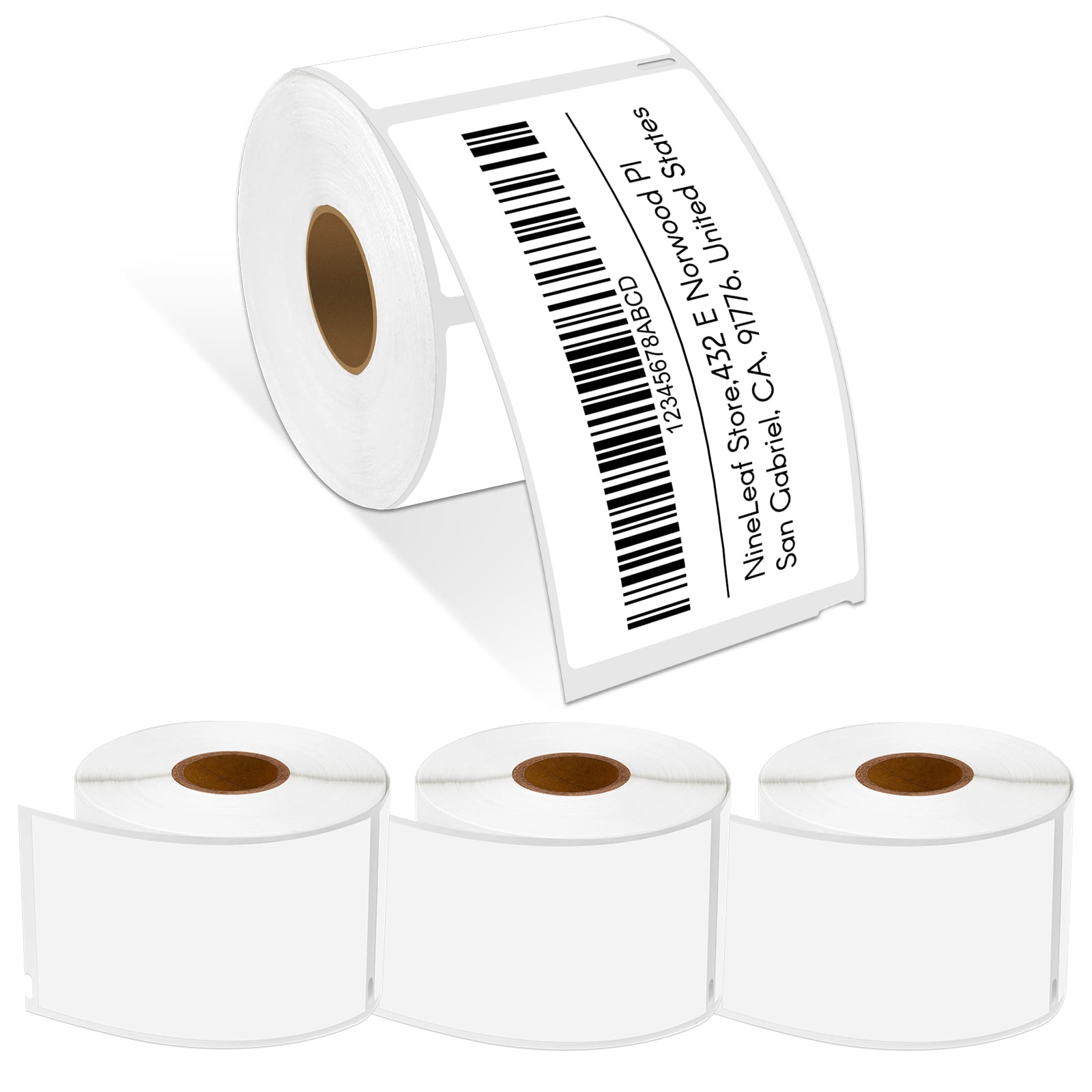 NineLeaf 4 Rolls Compatible for DYMO 30256 2-5/16 in x 4 in Shipping Address Barcode Labels, 300 Labels Per Roll