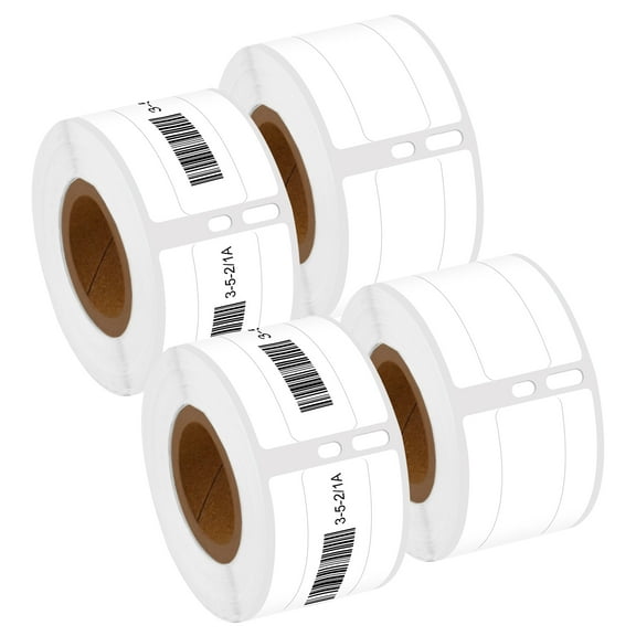 NineLeaf 4 Rolls Compatible for DYMO 30327 9/16 in x 3-7/16 in Direct Thermal 1 up File Folder Labels, 130 Labels Per Roll
