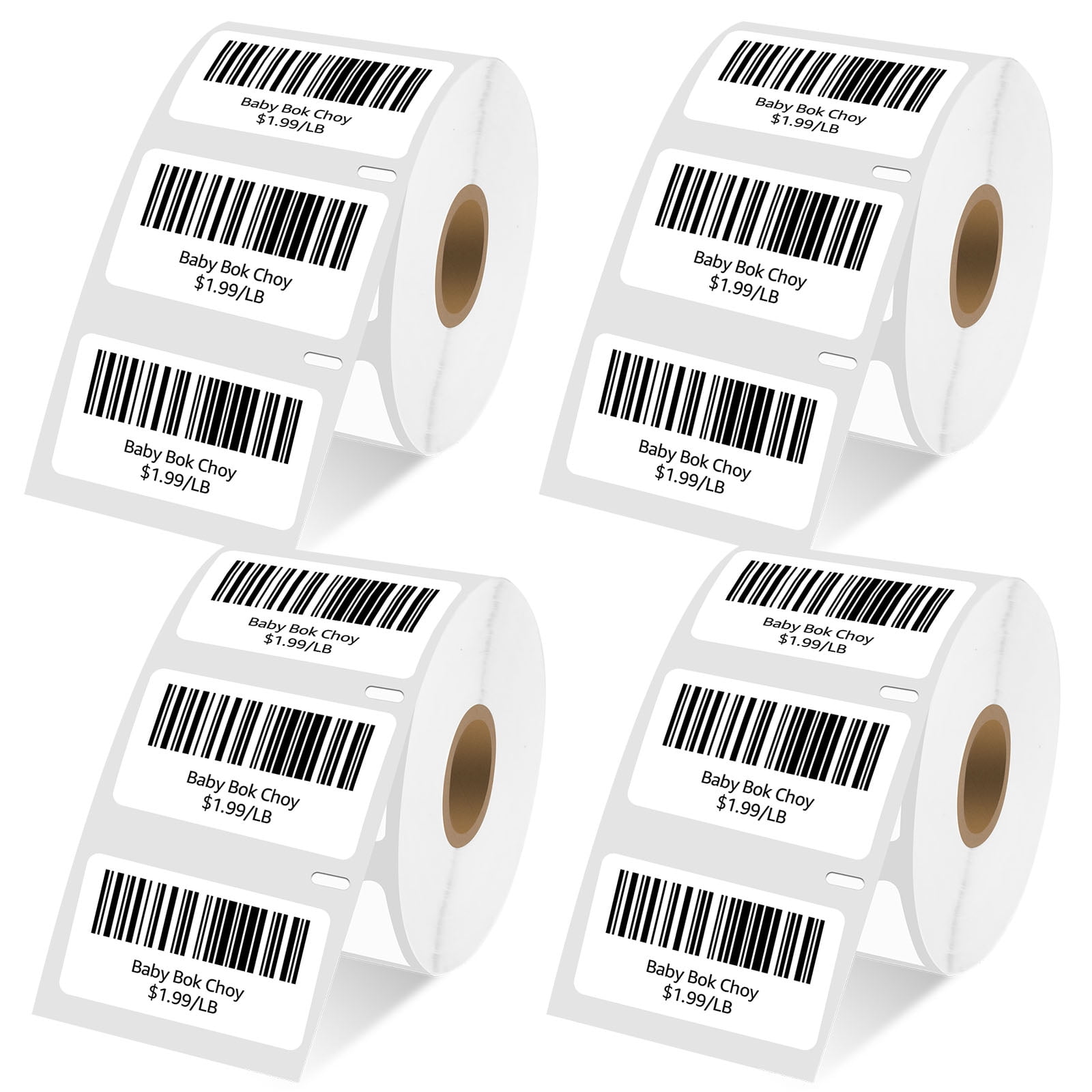NineLeaf 4 Rolls Compatible for DYMO 30344 2-5/16 in x 4 in White with Red Border Shipping Address Barcode Labels, 300 Labels Per Roll