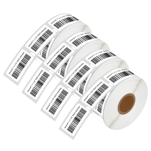 NineLeaf 4 Rolls Compatible for DYMO 30347 1 in x 1-1/2 in Book Spine Direct Thermal Labels, 750 Labels Per Roll