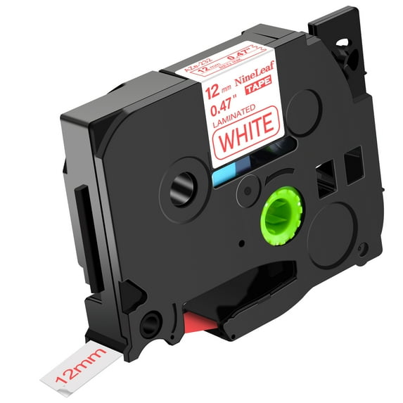NineLeaf 40 Pack Compatible for Brother P-touch TZe-232 TZe232 TZ-232 TZ232 12mm 1/2'' Red on White Laminated TZe TZ Label Tape 0.47" x 26.2ft