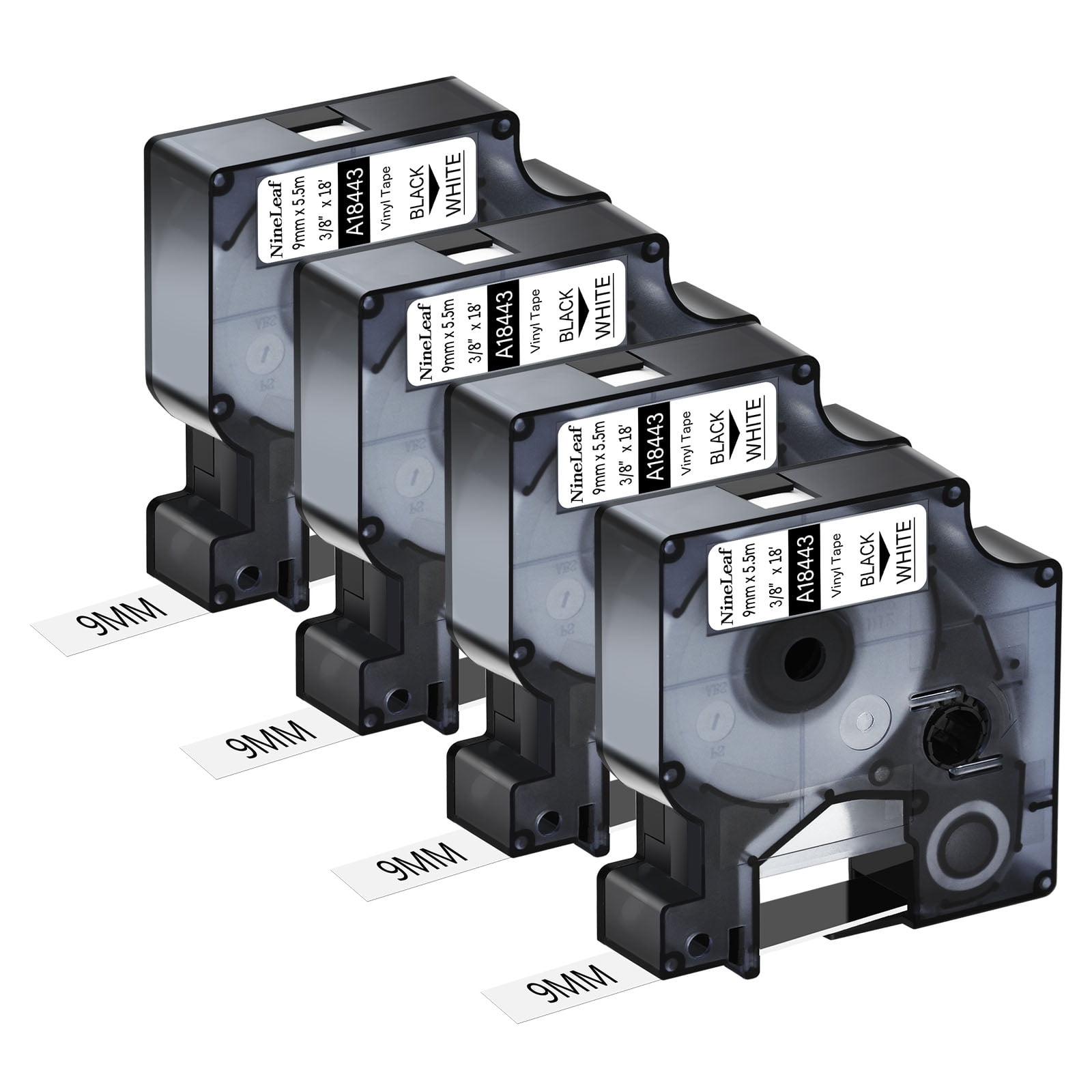 NineLeaf 4PK Compatible for DYMO 18443 3/8