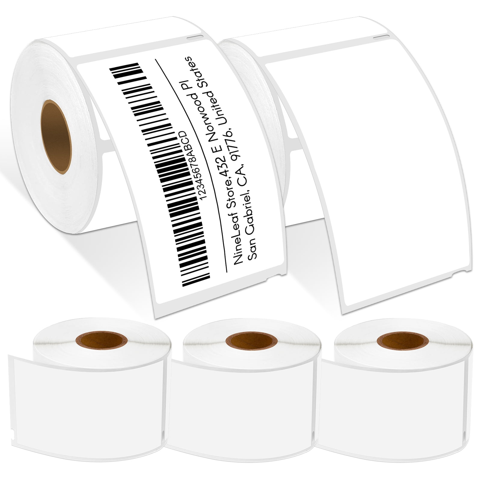 NineLeaf 5 Rolls Compatible for DYMO 30256 2-5/16 in x 4 in Shipping Address Barcode Labels, 300 Labels Per Roll