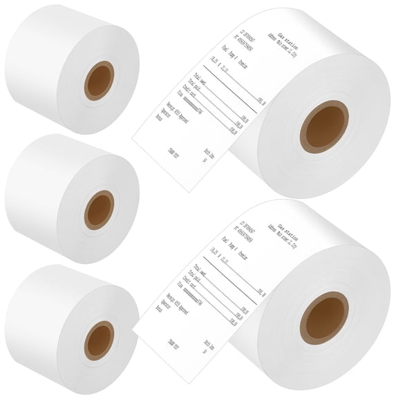NineLeaf 5 Rolls Compatible for DYMO 30270 2-1/4 in x 249 ft Medium White Non-Adhesive Receipt Paper Continuous Labels
