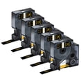 thumbnail image 1 of NineLeaf 5PK Compatible for DYMO D1 45024 1/2" x 23' (12mm x 7m) Gold on Black Label Maker Tape for Label Manager 100 120P 160 210D, 1 of 1