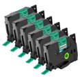 thumbnail image 1 of NineLeaf 6 Pack Compatible for Brother P-touch TZe-731L1 TZ-731L1 12mm 1/2'' Black on Green Rainbow Glitter Starry Bling TZe TZ Label Tape 0.47" x 26.2ft, 1 of 7