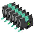 thumbnail image 1 of NineLeaf 6 Pack Compatible for Brother P-touch TZe-735 TZe735 TZ-735 TZ735 12mm 1/2'' White on Green Laminated TZe TZ Label Tape 0.47" x 26.2ft, 1 of 7