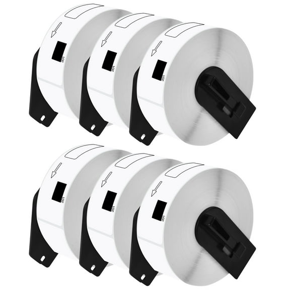 NineLeaf 6 Rolls Compatible for Brother DK-1201 1.1 in x 3.5 in Die-Cut Standard Address Labels, 400 Labels Per Roll
