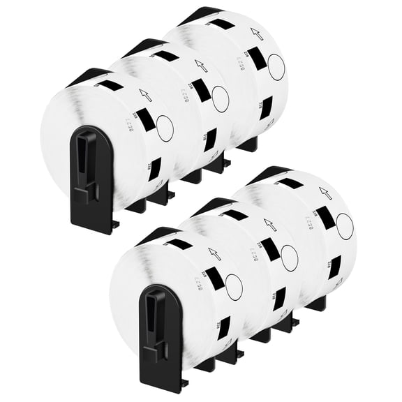 NineLeaf 6 Rolls Compatible for Brother DK-1218 Diameter 1 in Die-Cut Round Labels, 1000 Labels Per Roll