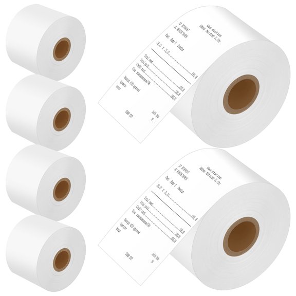 NineLeaf 6 Rolls Compatible for DYMO 30270 2-1/4 in x 249 ft Medium White Non-Adhesive Receipt Paper Continuous Labels