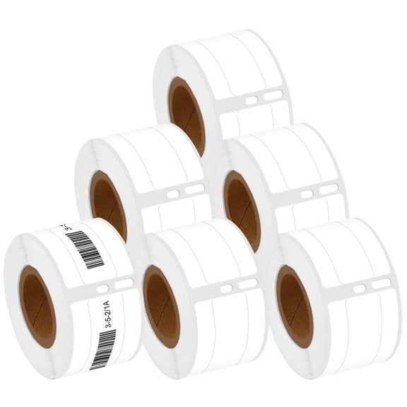 NineLeaf 6 Rolls Compatible for DYMO 30327 9/16 in x 3-7/16 in Direct Thermal 1 up File Folder Labels, 130 Labels Per Roll