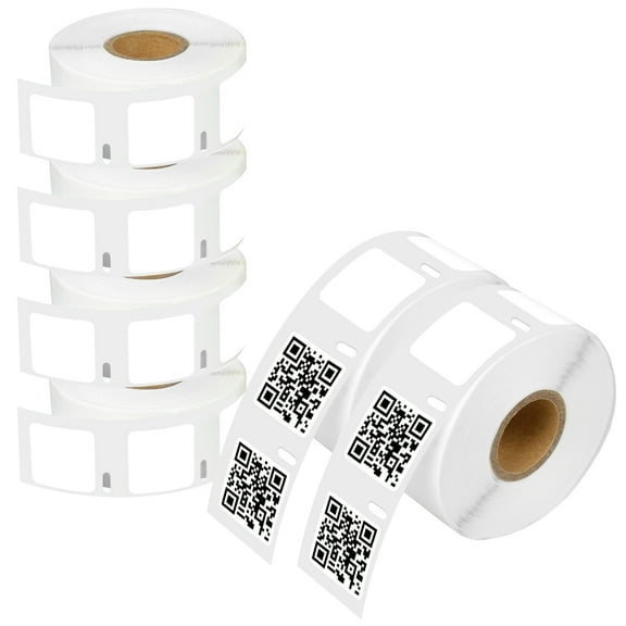 NineLeaf 6 Rolls Compatible for DYMO 30332 1 in x 1 in Square Multipurpose Direct Thermal Labels, 750 Labels Per Roll