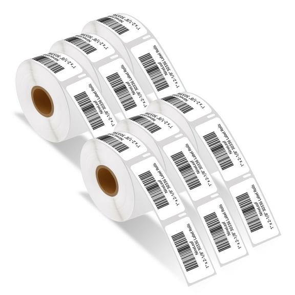 NineLeaf 6 Rolls Compatible for DYMO 30336 1 in x 2-1/8 in Shipping Address Barcode Direct Thermal Labels, 500 Labels Per Roll