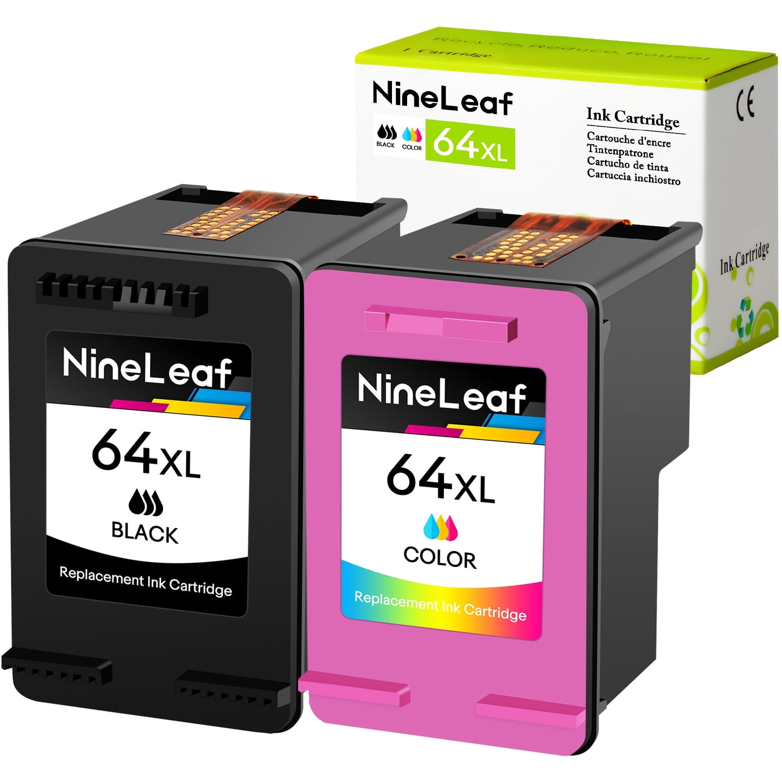 NineLeaf 64XL 2 Pack High Yield Ink Cartridge Combo Pack NineLeaf 64XL 2 Pack High Yield Ink Cartridge Combo Pack
