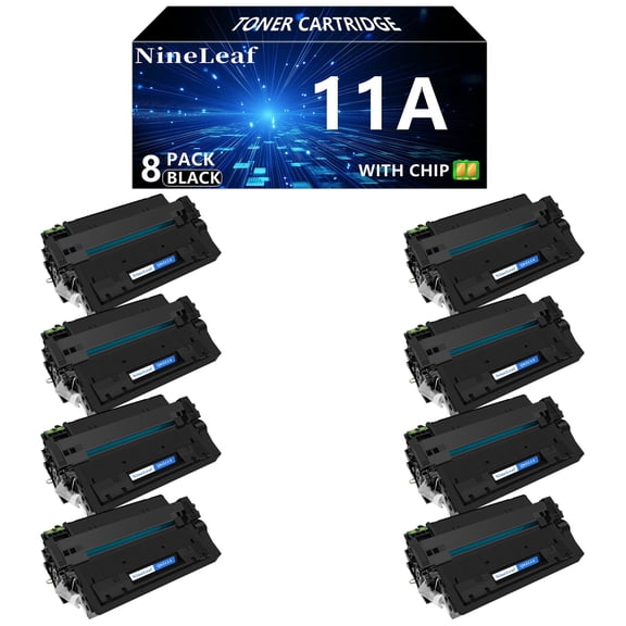 NineLeaf 8-Pack 11A Q6511A Toner Cartridge Compatible Replacement for Laser Jet 2400 2410 2410N 2420 2420D 2420N 2420DN 2420DTN 2430 2430N 2430TN 2430dtn Printer