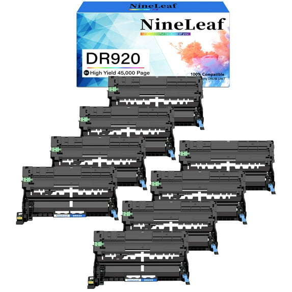 NineLeaf 8 Pack Black Drum Unit Replacement for Brother DR920 Work with HL-L5215DW HL-L6210DW HL-L6210DWT DCP-L5510DN MFC-L5710DN MFC-L6810DW Printer (No Toner)