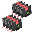 thumbnail image 1 of NineLeaf 8 Pack Compatible for Brother P-touch TZe-425 TZe425 TZ-425 TZ425 9mm 3/8'' White on Red Laminated TZe TZ Label Tape 0.35" x 26.2ft, 1 of 7