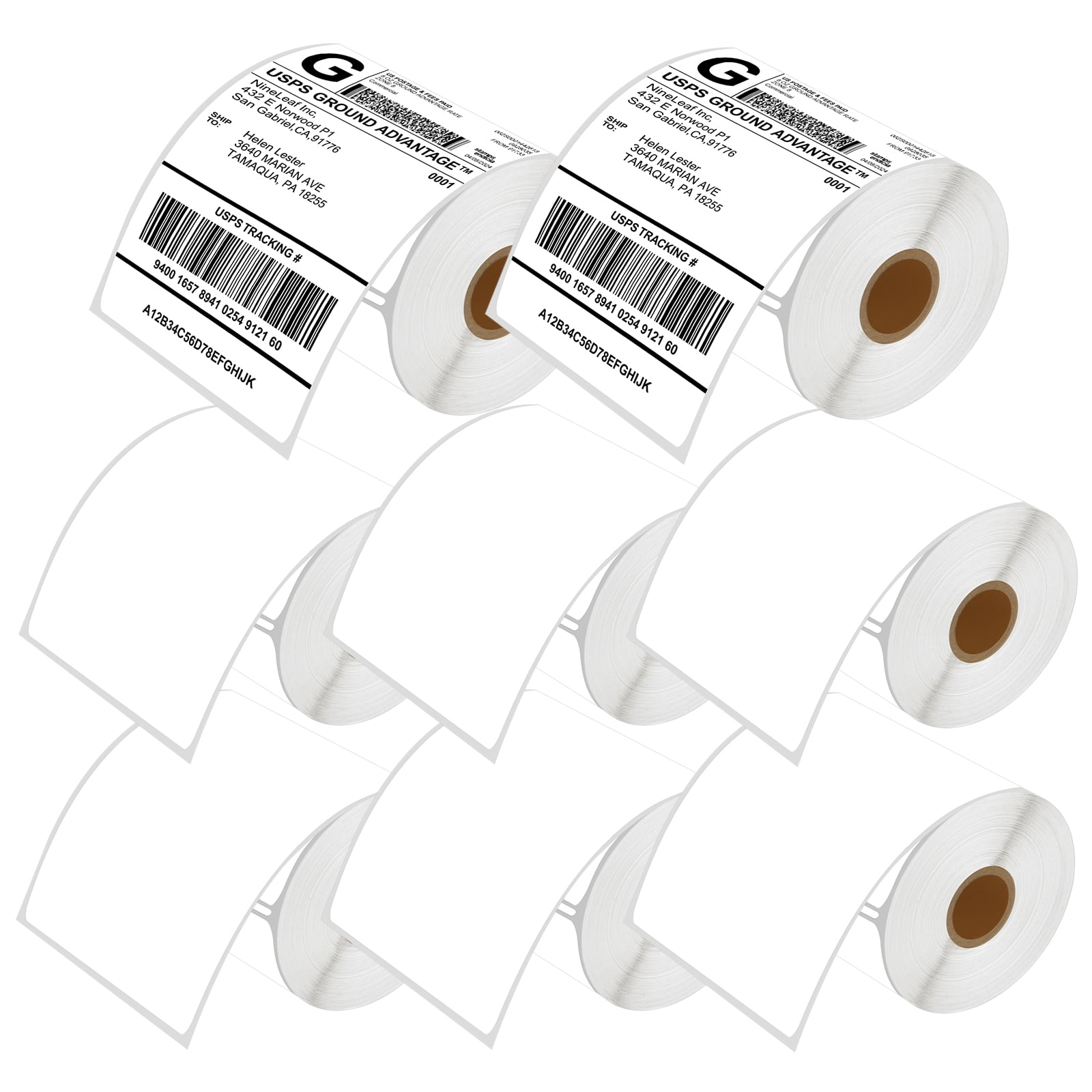 NineLeaf 8 Rolls Compatible for DYMO 1744907 4 in x 6 in Postage ...