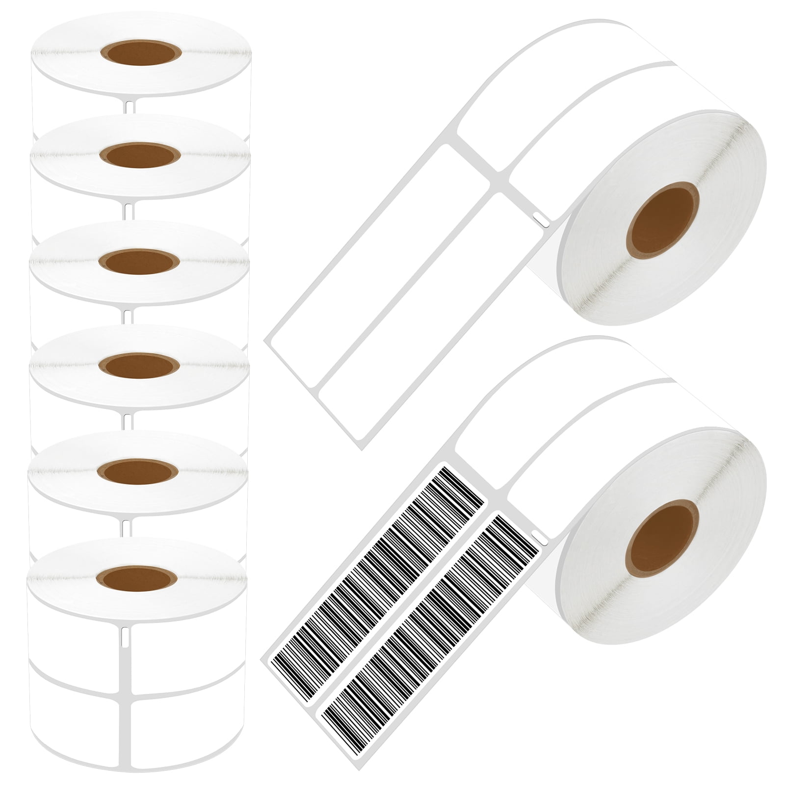 NineLeaf 8 Rolls Compatible for DYMO 30253 1-1/8 in x 3-1/2 in 2-up Address Barcode Labels, 700 Labels Per Roll