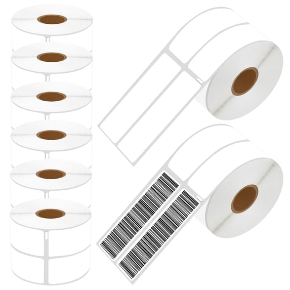 NineLeaf 8 Rolls Compatible for DYMO 30253 1-1/8 in x 3-1/2 in 2-up Address Barcode Labels, 700 Labels Per Roll