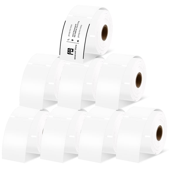 NineLeaf 8 Rolls ompatible for DYMO 30374 2 in x 3.5 in Non-Adhesive Business Appointment Card, 300 Label/Roll