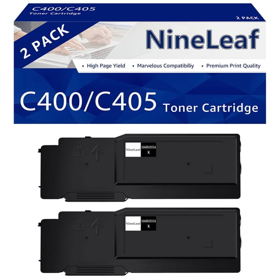 NineLeaf C400 C405 High-Yield Black Compatible Toner Cartridge Replacement for Xerox Versa Link C400 C405 C400D C400DN C405N C405DN Printer C400/C405,10500 Pages (2-Pack )