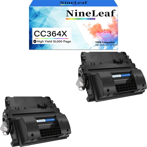 NineLeaf CC364X Compatible Toner Cartridge Replacement for HP 64X Toner Cartridge to use for Laserjet P4015dn P4015n P4015tn P4015x P4515n P4515tn P4515 Printer(Black,2 Pack)