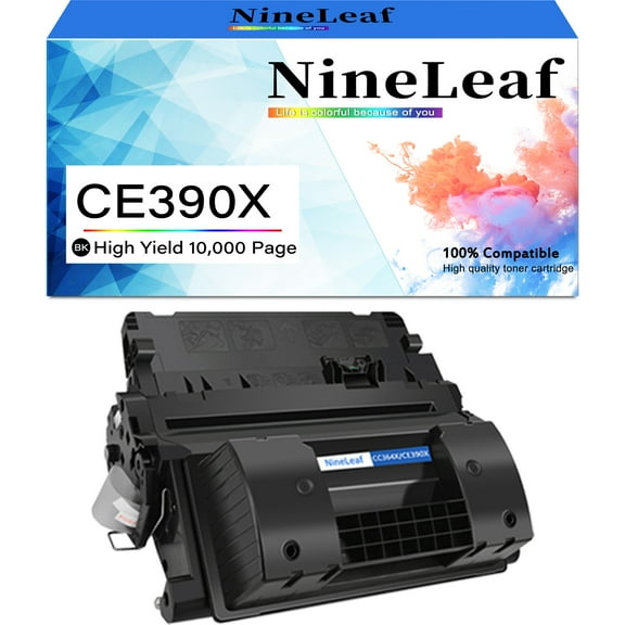 NineLeaf CE390X Compatible Toner Cartridge Replacement for HP 90X Toner Cartridge to use for Laserjet Enterprise 600 M602, M603 Series Laserjet Enterprise M4555 MFP Series(Black,1 Pack)