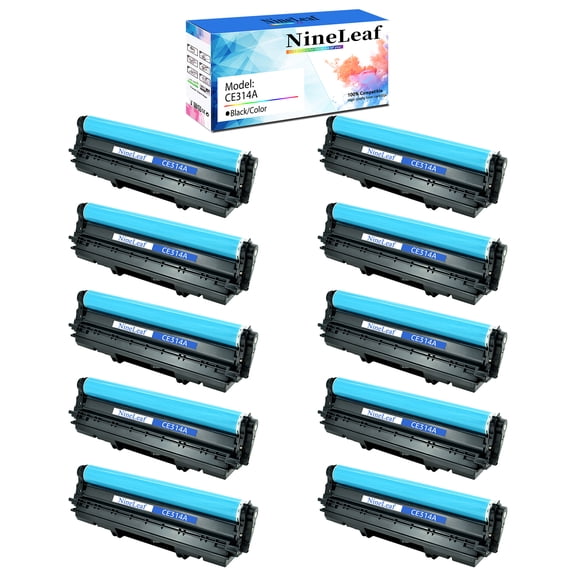 NineLeaf Compatible Imaging Drum Unit Replacement for HP 126A CE314A work for Laser Jet CP1025 CP1025nw Pro M275nw Color MFP M175nw M176nw M177fn M177fw Printer (Black/Color, 10 Pack)