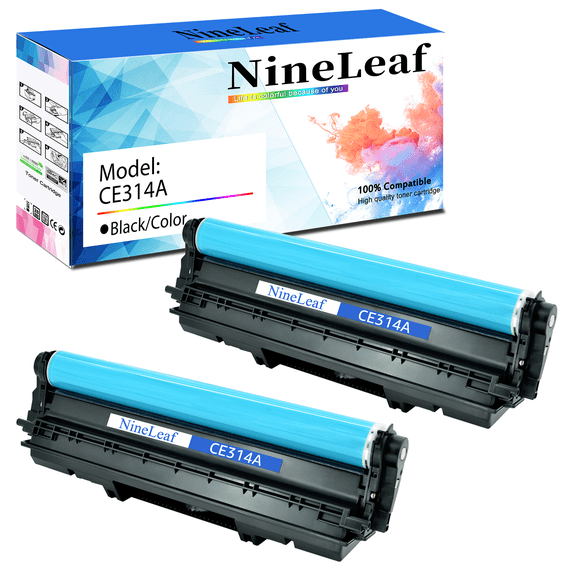 NineLeaf Compatible Imaging Drum Unit Replacement for HP 126A CE314A work for Laser Jet CP1025 CP1025nw Pro M275nw Color MFP M175nw M176nw M177fn M177fw Printer (Black/Color, 2 Pack)
