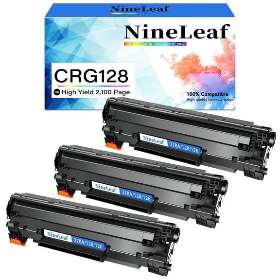 NineLeaf Compatible Toner Cartridge Replacement for Canon 128 CRG128 works with ImageClass D530 D550 MF4770n MF4890dw MF4570dw FaxPhone L190 L100 Printer (Black,3 Pack)